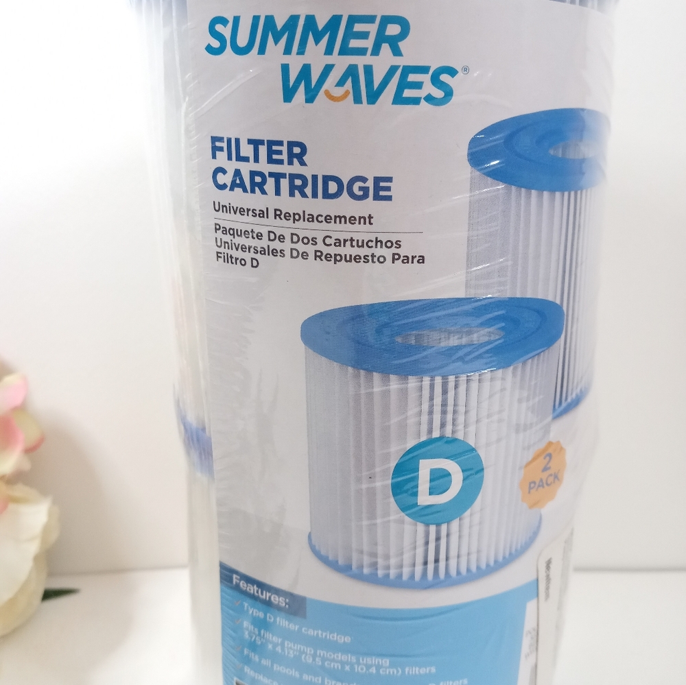 P57100102 Swimming Pool Pump Filter Cartridge, Type D pack of 2. Pool Filters
